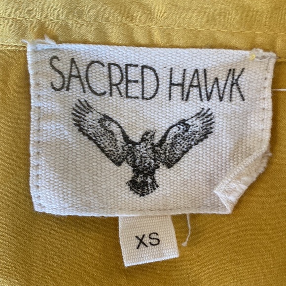 ASOS Sacred Hawk gold Satin Frilly Wrap Dress Size XS - Picture 11 of 16